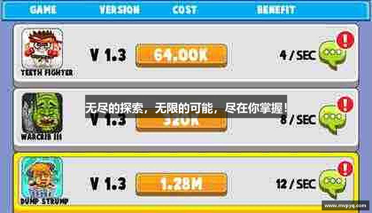 无尽的探索，无限的可能，尽在你掌握！